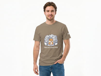 Tiny But Stressed Hamster Shirt – Funny Anxiety Meme Graphic Tee| Cute Unisex Tee
