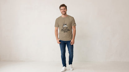 I’m Not Anti-Social I’m Selectively Social Cat T-Shirt | Funny Introvert Graphic Tee | Unisex shirt
