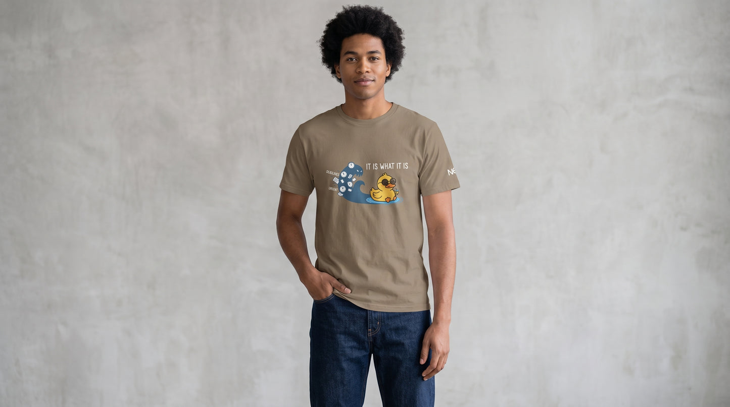 Funny Duck T-Shirt – It Is What It Is Shirt| Chaotic Duck Meme Tee| Burnout Humor Graphic Tee| Funny Introvert Gift
