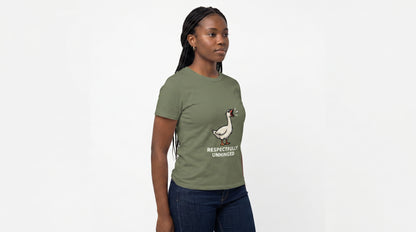 Respectfully Unhinged Goose Shirt | Funny Goose T-Shirt | Chaotic Energy Meme Tee | Gen Z Humor Shirt | Silly Graphic Tee