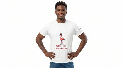 Delulu But Thriving Shirt | Funny Flamingo T-Shirt | Gen Z Meme Tee | Delulu Humor Shirt | Cute Graphic Tee