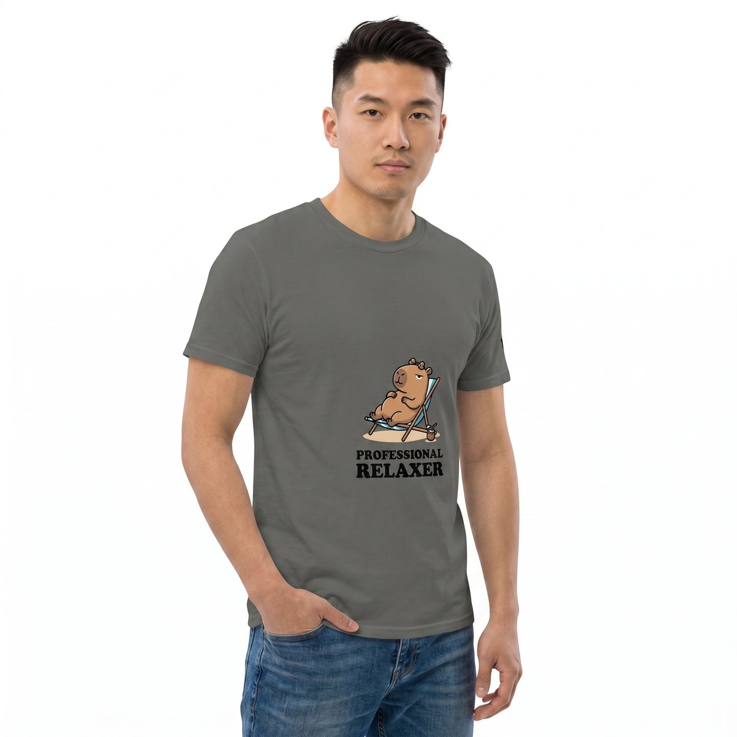 Professional Relaxer Shirt | Funny Capybara Meme Tee | Chill Capybara Graphic T-Shirt | Relaxed Vibes Shirt