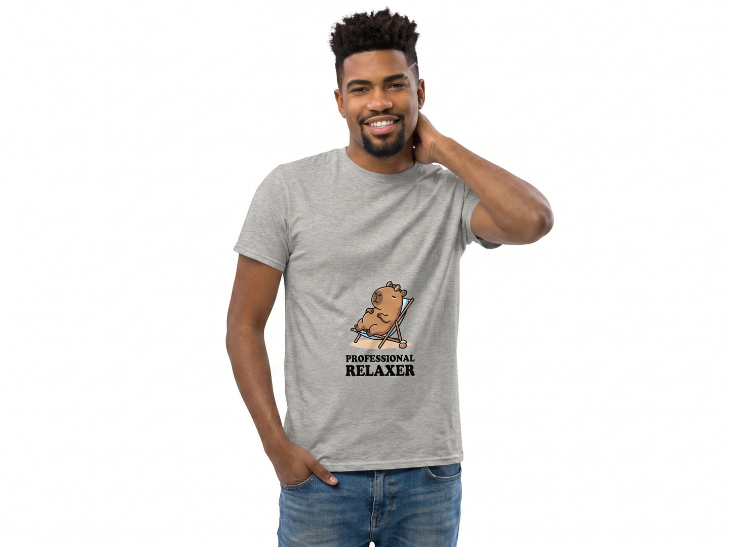 Professional Relaxer Shirt | Funny Capybara Meme Tee | Chill Capybara Graphic T-Shirt | Relaxed Vibes Shirt